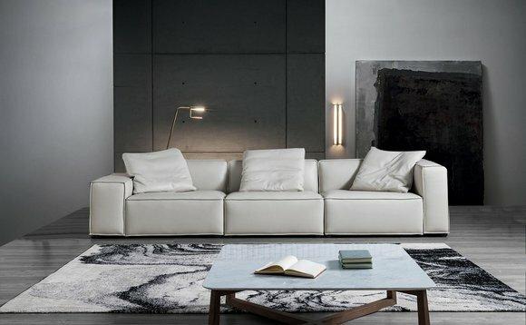 Big Sofa Couch 4 Sitzer Vier Couchen Polster Sitz XXL Sofas Couchen Leder