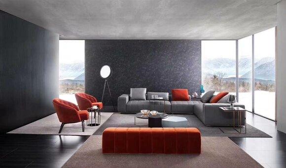 Design Ecksofa Polster Couch Sofa Eck Garnitur Leder Couchen