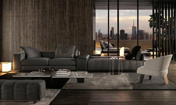 Big Sofa 2 Sitzer + Chaiselounge Luxus Leder Eckcouchen Eck Polster