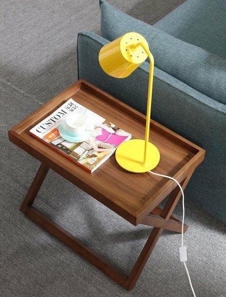 Design Zeitungstisch Beistelltisch Sofa Tisch Holz Tische Vintage Braun