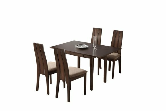 Design Luxus Holz Ess Tisch komplett Garnitur Tische + 4 Stühle Stuhl
