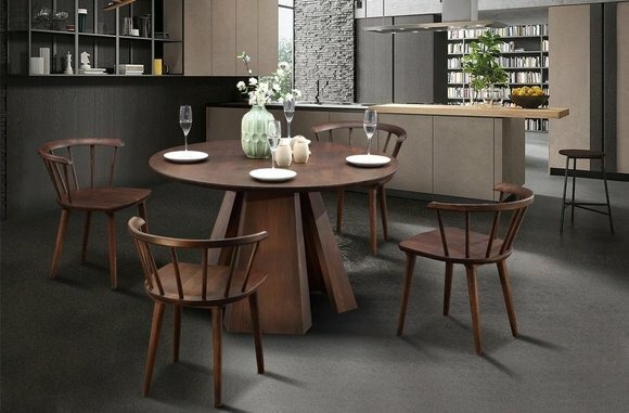 Rund Tisch Ess Zimmer Runde Holz Tische Designer Original Italienische