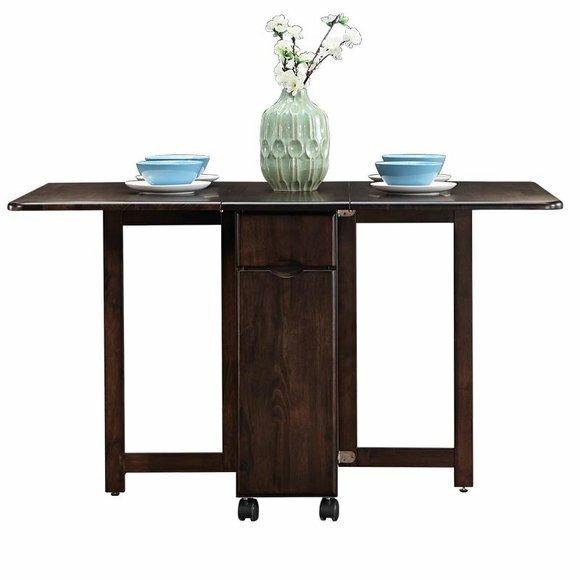Platzsparender Esstisch Tisch + 4 Stühle Reise Set Wohnwagen Terasse