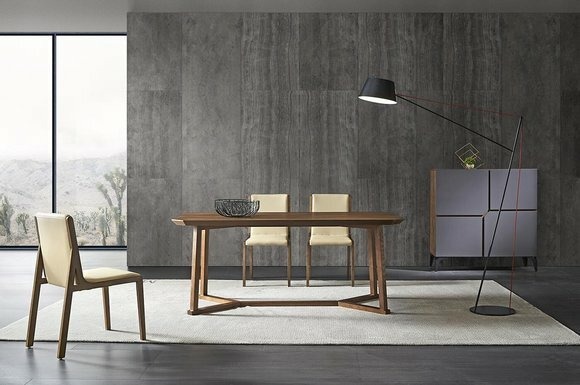 Ess Tisch + 3 Stühle Konferenz Tische Büro Holz Zimmer Design Stuhl