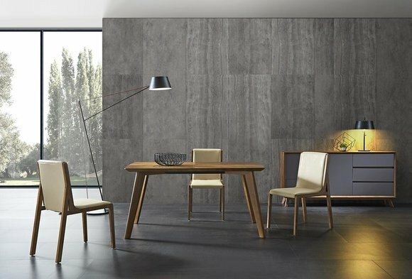 Ess Tisch + 3 Stühle Konferenz Tische Büro Holz Design Stuhl Set