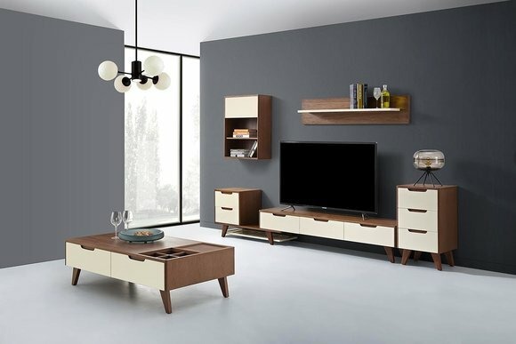 Wohnwand Sideboard Vitrine Schrank Wohn Zimmer Schränke Regal Side