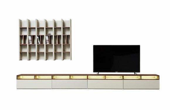 Hochwertige Design Wohnwand Schrank RTV Sideboard Lowboard