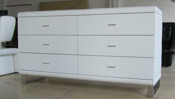 Design XXL Hochglanz Kommode Side Low Board Schlaf Wohn Zimmer