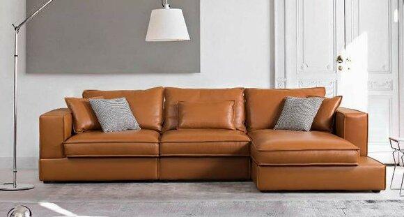 Leder Eck Garnitur Sofa Couch Wohn Zimmer Sitz Landschaft L Form Luxus