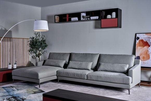 Garnitur Italien Nubuk Sofa Leder Eck Couch Sitz Landschaft Luxus Wohn