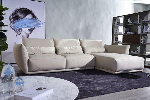 Garnitur Italien Sofa Leder Eck Couch Sitz Landschaft L Form Luxus Wohn