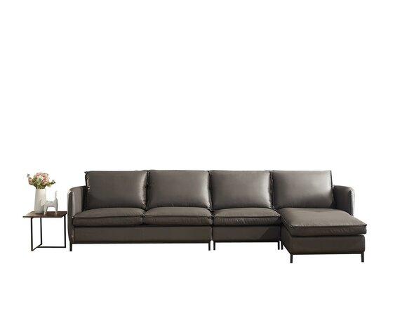Garnitur Italien Sofa Leder Eck Couch Landschaft Sitz L Form Luxus Wohn