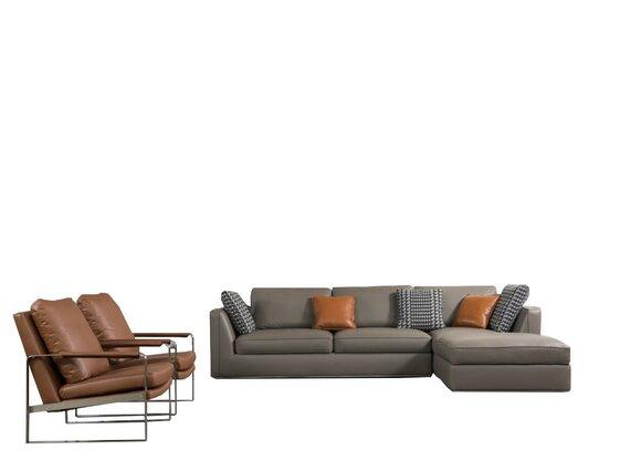 Eck Design Sofa Italienische Möbel Sitz Polster Garnitur Leder Couch