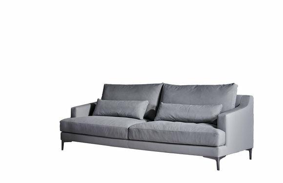Italienische Designer Möbel Hochwertige Dreisitzer Couch Polster Leder Sofa Neu