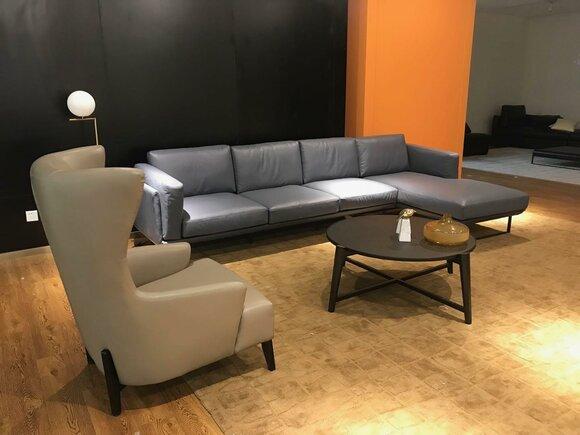 Italienische Designer Möbel Eck Sofa Couch Polster Sitz Garnitur Leder