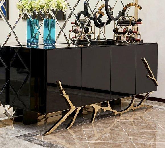 Designer Kommode Anrichte Side Low Board Schrank Wohn Zimmer Deko Regal