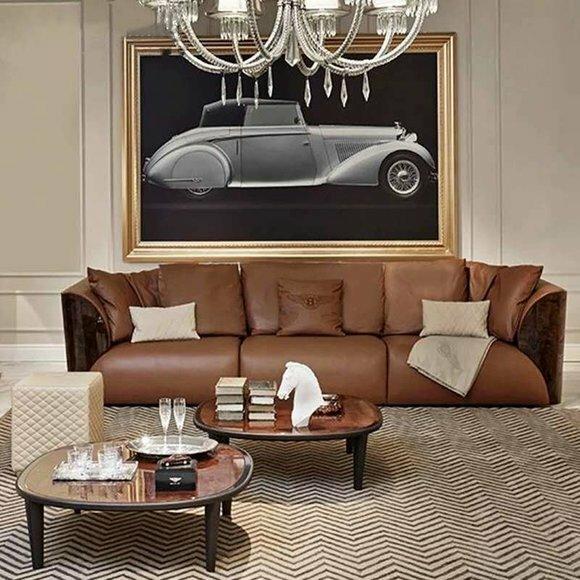 Dreisitzer Polster Design Sofa 3er Sitz Sofas Zimmer Möbel Moderne Leder