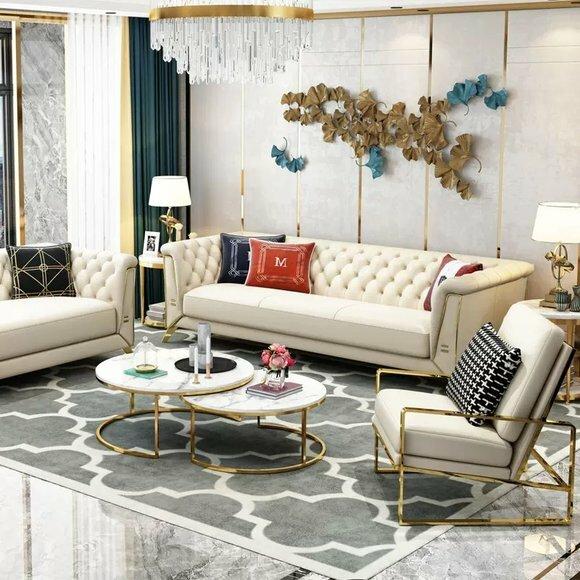Dreisitzer Sofa Polster Moderne Couch Design 3er Sitz Sofas Zimmer Möbel