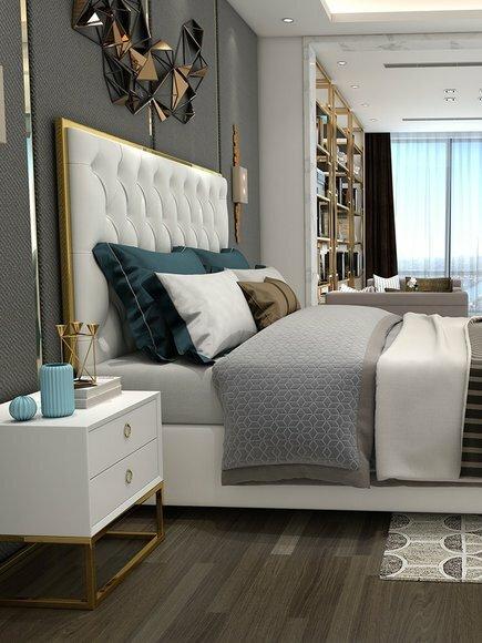Bett Chesterfield Design Luxus Hotel Deko Betten 180x200cm Schlaf Zimmer