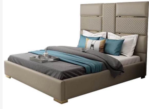 Designer Bett 180x200 Leder Hotel Metall Betten Doppel Schlaf Zimmer