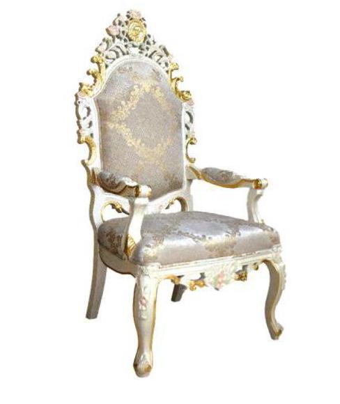 Stuhl Thron Sessel Set Esszimmer Holz Designer Antik Stil Barock Rokoko