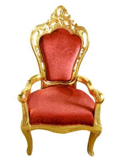 Stuhl Thron Sessel Set Esszimmer Holz Designer Antik Stil Rokoko Barock