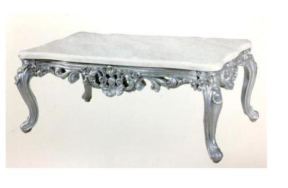 Barock Rokoko Couchtisch Holz Tisch Beistell Sofa Couch Tische Marmor
