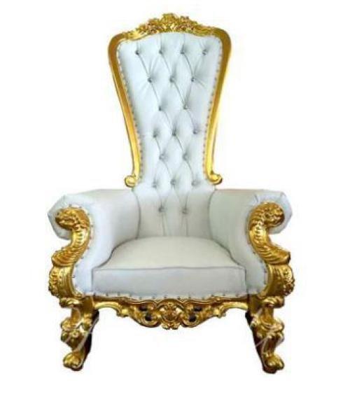 Thron Sessel Königlicher Polster Chesterfield Samt 1Sitz Antik Stil Stühle