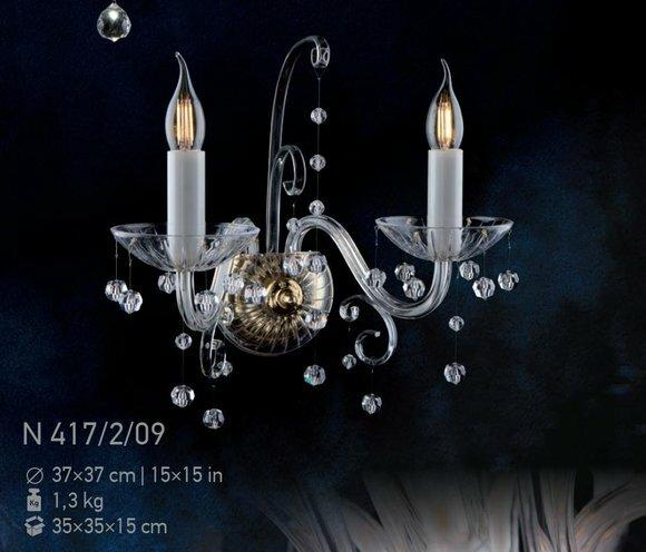 Doppel Wandlampe Leuchte Kristall Edle Kronleuchter Wand Leuchten