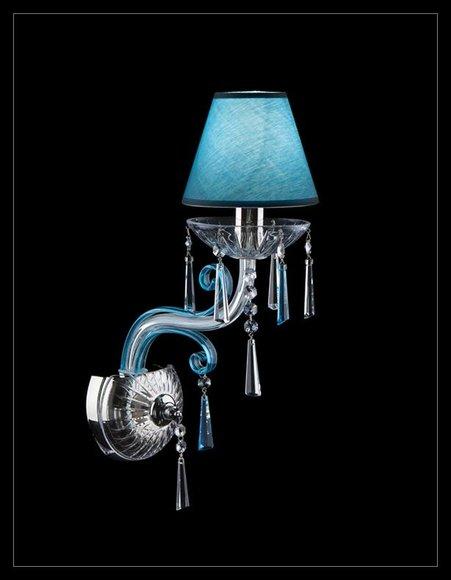 Bohemia Wandleuchte Blaue Luster Leuchte Lampenwelt