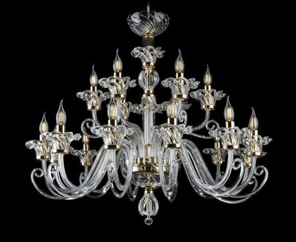 Bohemia Modern Leuchte Decken Leuchte Leuchter Kristall Gold Lampe