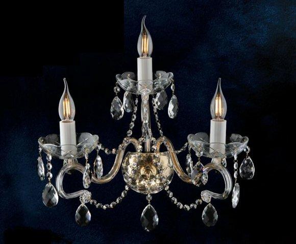 Wandleuchte Bohemia Luster Antik Stil Kronleuchter Wand Deko Lampen Neu