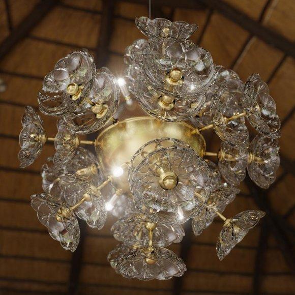 Decken Lampe Hänge Pendel Leuchte Luster Kronleuchter Elite