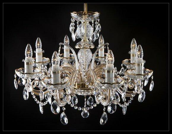Klassischer Kronleuchter Leuchte Lampe Decken Beleuchtung Kristall