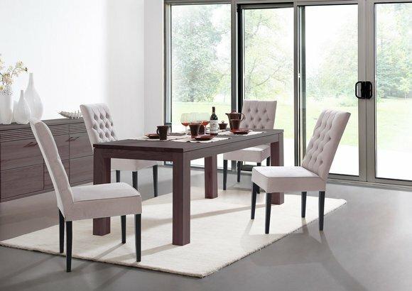 Chesterfield Lehnstuhl Textl Stuhl Polster Sitzer Stoff Samt Echtes Holz