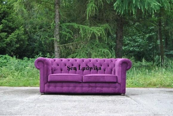 XXL Design Sofa Couch Polster 3 Sitzer Chesterfield Englische Samt Couchen