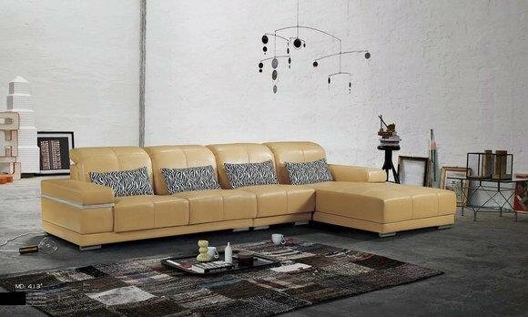 Couch Eck Sofa Leder Sitz Polster Garnitur Wohn Zimmer Landschaft Sofas