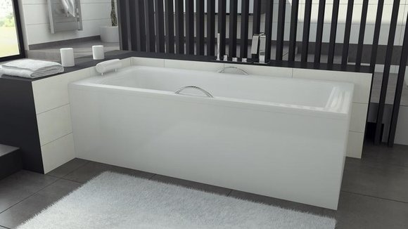 Badezimmer Rechteckige Eck Wannen Badewannen Weiß Eckwanne