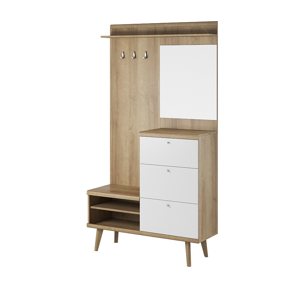 Garderobe Garderobenset Flur Garderoben Dielen Set Aufbewahrung
