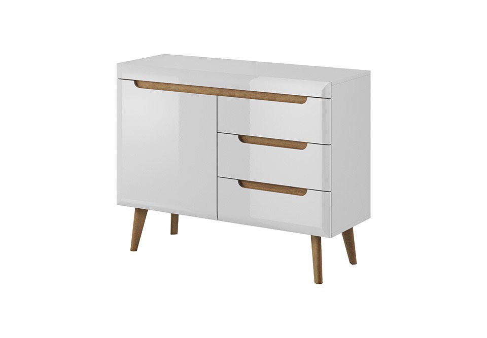 Hochglanz Kommode Sideboard Schrank Regal 107cm Schränke Regale