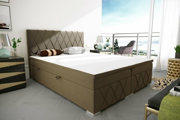 Boxspring Bett Hotel Doppel Samt Luxus Betten Polster Bettkasten Funktion