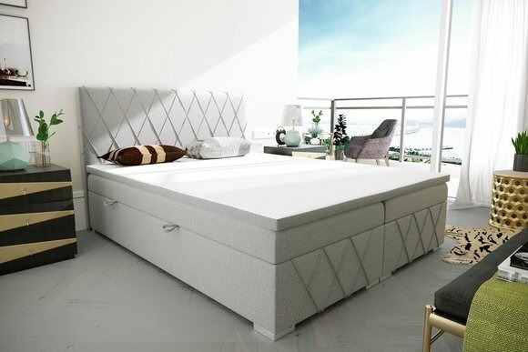 Boxspring Bett Hotel Doppel Bett Textil Luxus Betten Polster Bettkasten