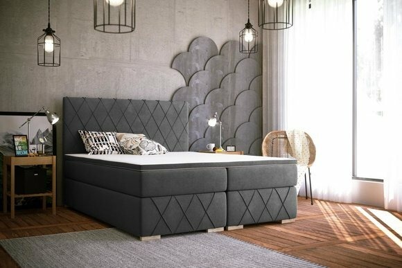 Doppel Bett Komplett Set Matratze Boxspring Topper Betten Funktion Kasten