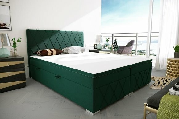 Doppel Bett Komplett Set Matratze Boxspring Betten Topper Funktion Kasten