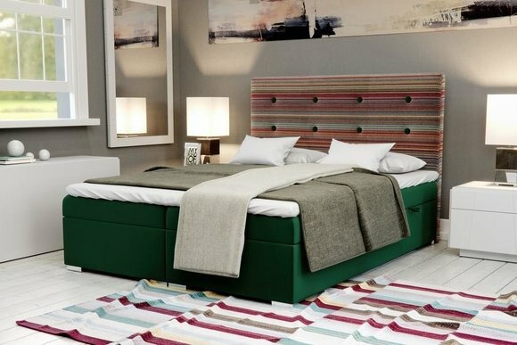Chesterfield Bett Boxspring Hotel Doppel Komplett Set Topper Matratze