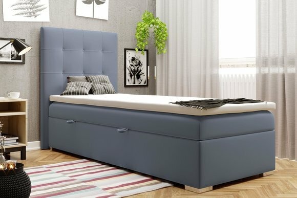 Luxus Boxspring Bett Betten Polster Hotel Bettkasten Funktion 90x200cm