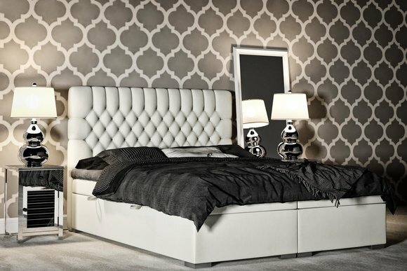 Boxspring Bett Hotel Doppel Chesterfield Luxus Deko Betten Polster Kasten