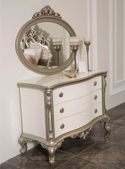 Luxus Kommode Möbel Sideboard Kommoden Anrichte mit Spiegel 2tlg Set Neu