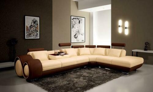 Ecksofa Sofa Couch Polster Wohnlandschaft Leder Sofas Garnitur LForm