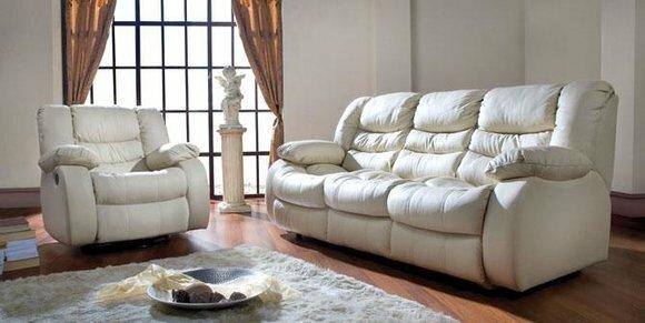 Leder Funktion Couch Dreisitzer Couch 3Sitzer Polster Sofa Sofas Couchen